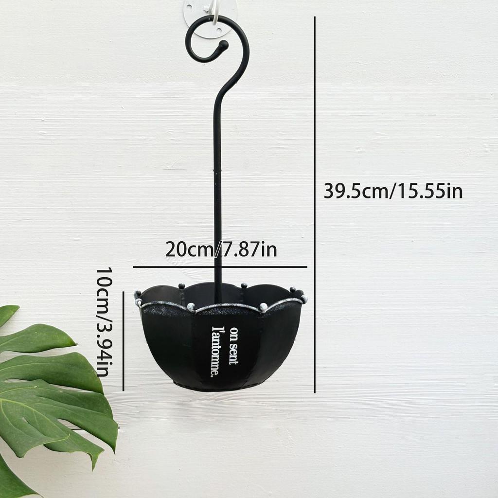 Wrought Iron Hanging Hook for Outdoor Decoration - Umbrella, Flower Pot, Vase, Garden, Balcony