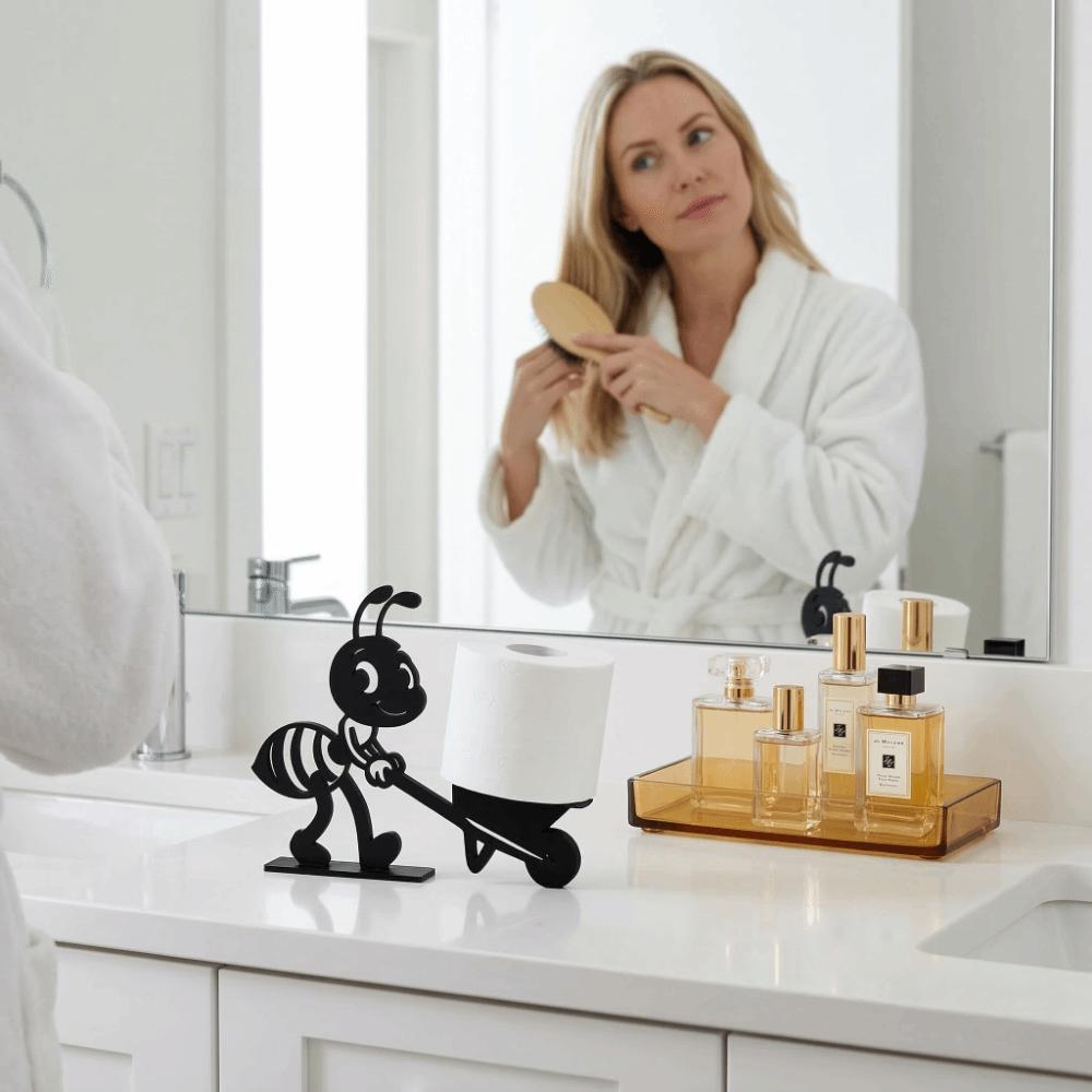 Funny Roll Paper Towel Holder Tissue Stand Vertical Napkins Rack  Countertop