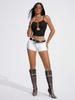 European & American Style Women's High-Waisted White Denim Shorts - Sweet Girl Style