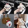 Cute  Rabbit Doll Bag Pendant Dress Cartoon Hanging Decoration Bowknot Lop Ears Car Key Ring Gifts