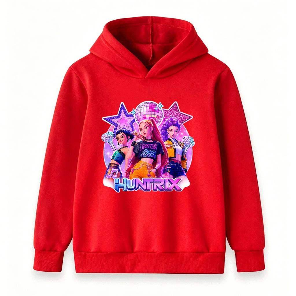 Kids Boys Girls Hoodie Sweatshirt Cute 3D Holographic K-pop Girls Print Casual Long Sleeve Pullover for Daily Party Wear