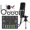 X1 English Sound Card Set: Live Broadcast, Desktop Tripod, Mobile & Computer Singing/Recording