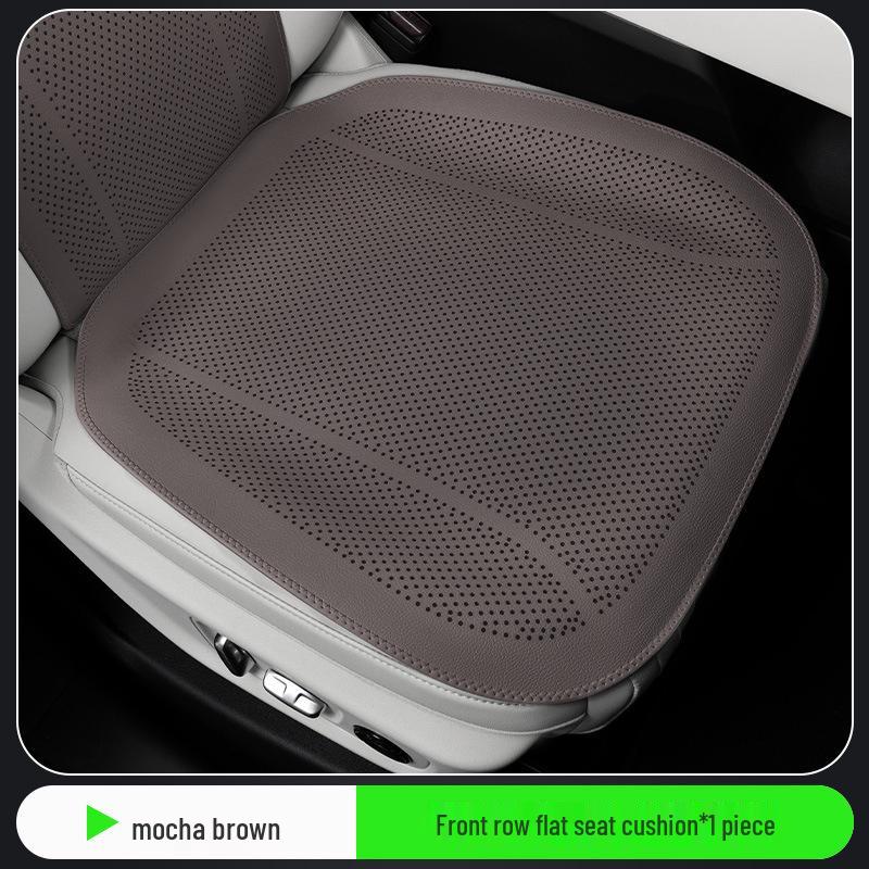Universal Perforated Breathable Car Seat Cushion for Five-Seat Vehicles - Year-Round Ventilation