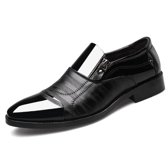 Four Seasons New Men's Business Leather Shoes Overfoot Sandals Hollow Single Shoes Breathable Wedding Shoes H318