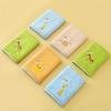 Set da 4 asciugamani in fibra di bambù, asilo, ricamo cartone animato, asciugamano per le mani, morbido, assorbente, 25 x 50 cm / 9,84 x 19,68 pollici, colore casuale