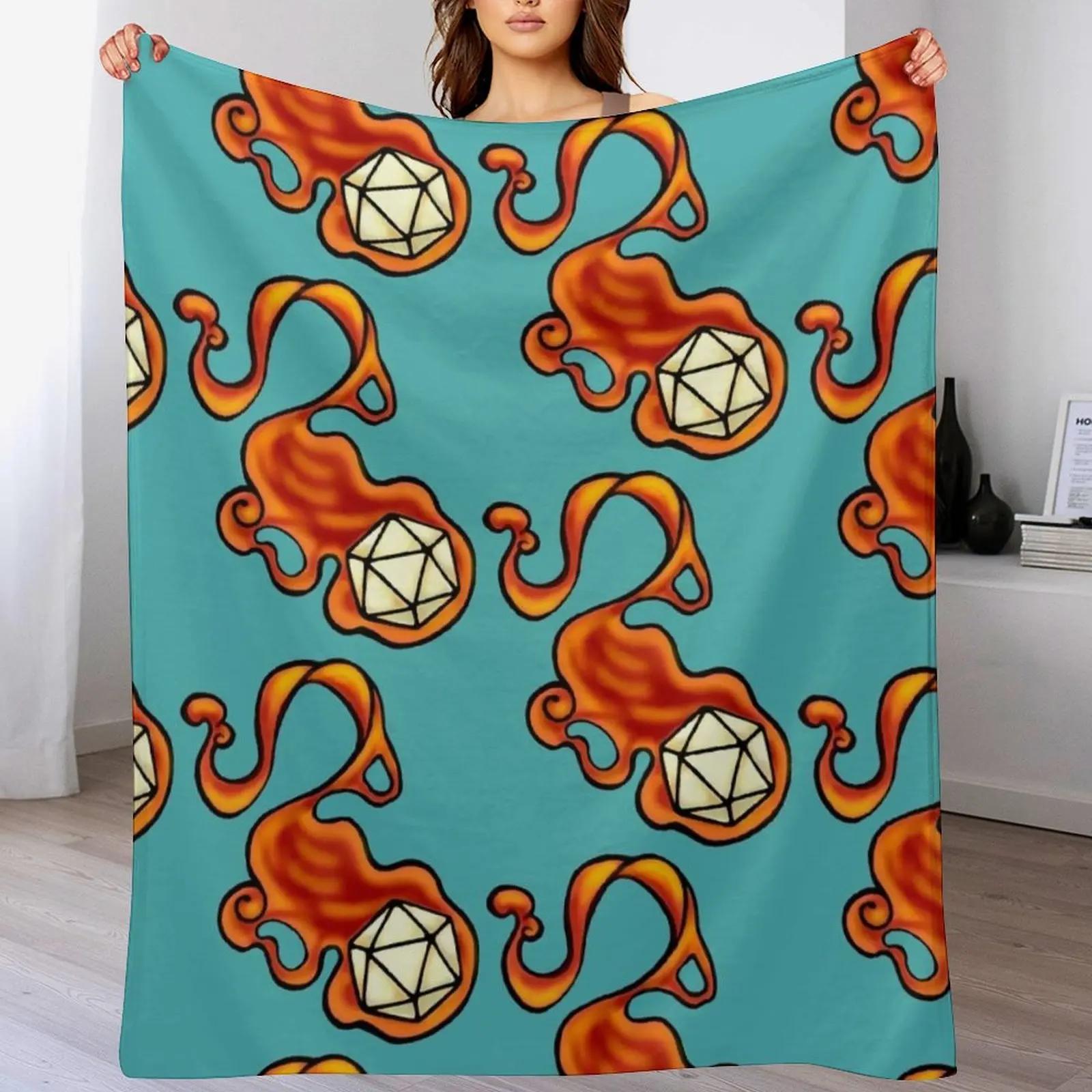 

FireBall d20 Throw Blanket Cozy Home Blanket Gift for Christmas Holiday 102x76cm(40x30in)