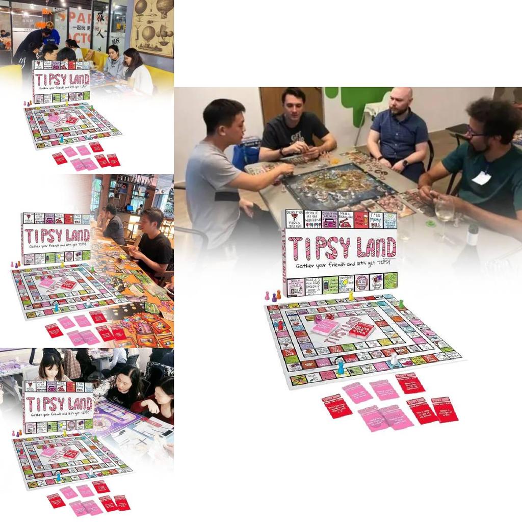 Tipsy Land Party Board Game Vibrant Colorful Game Perfect For Friends And Parties