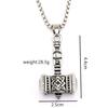 Vintage Men's Jewelry Stainless Steel Pendant Slavic Necklace