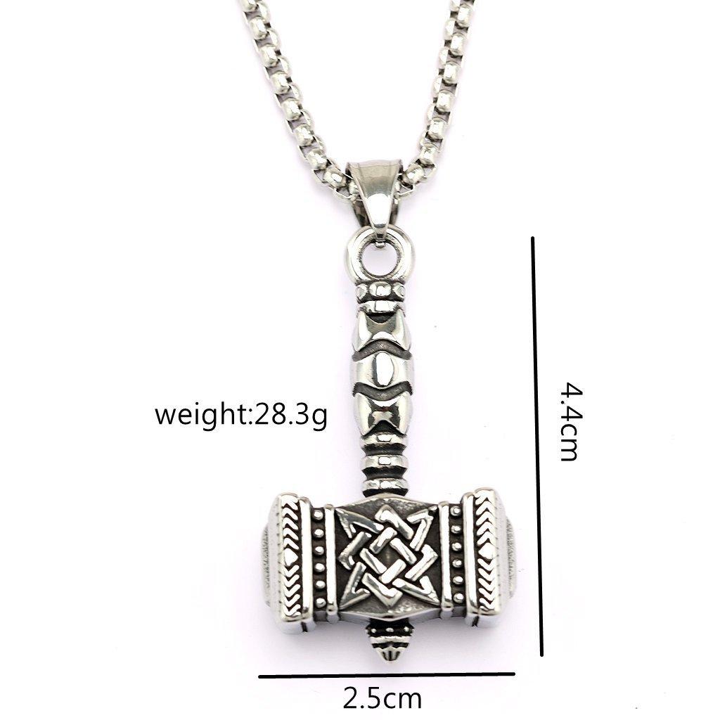 Vintage Men's Jewelry Stainless Steel Pendant Slavic Necklace