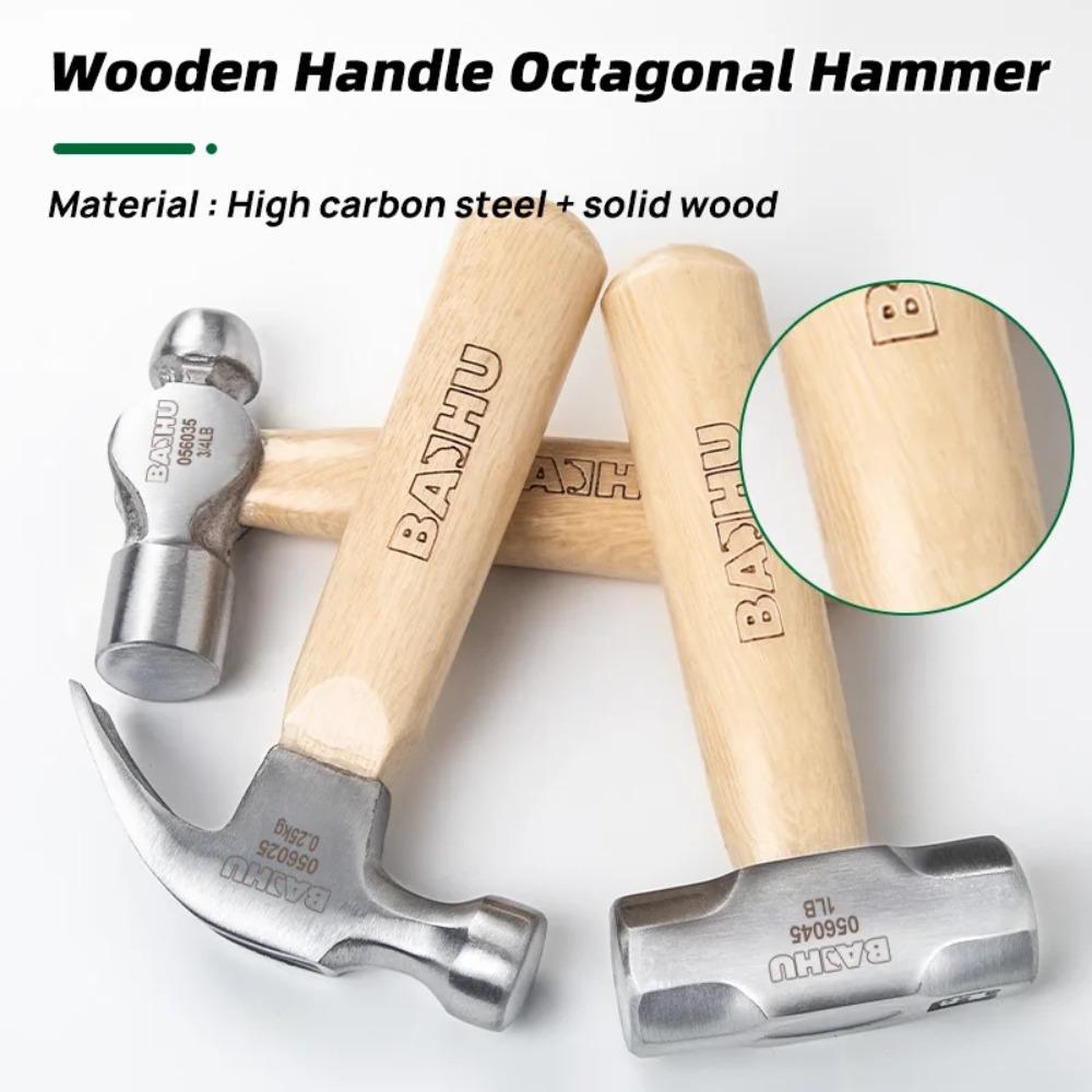 Hammer Claw Hammer with Wood Handle and High-carbon Steel Hammer Head 8 OZ Small Hammer Mini Hammer for House & DIY