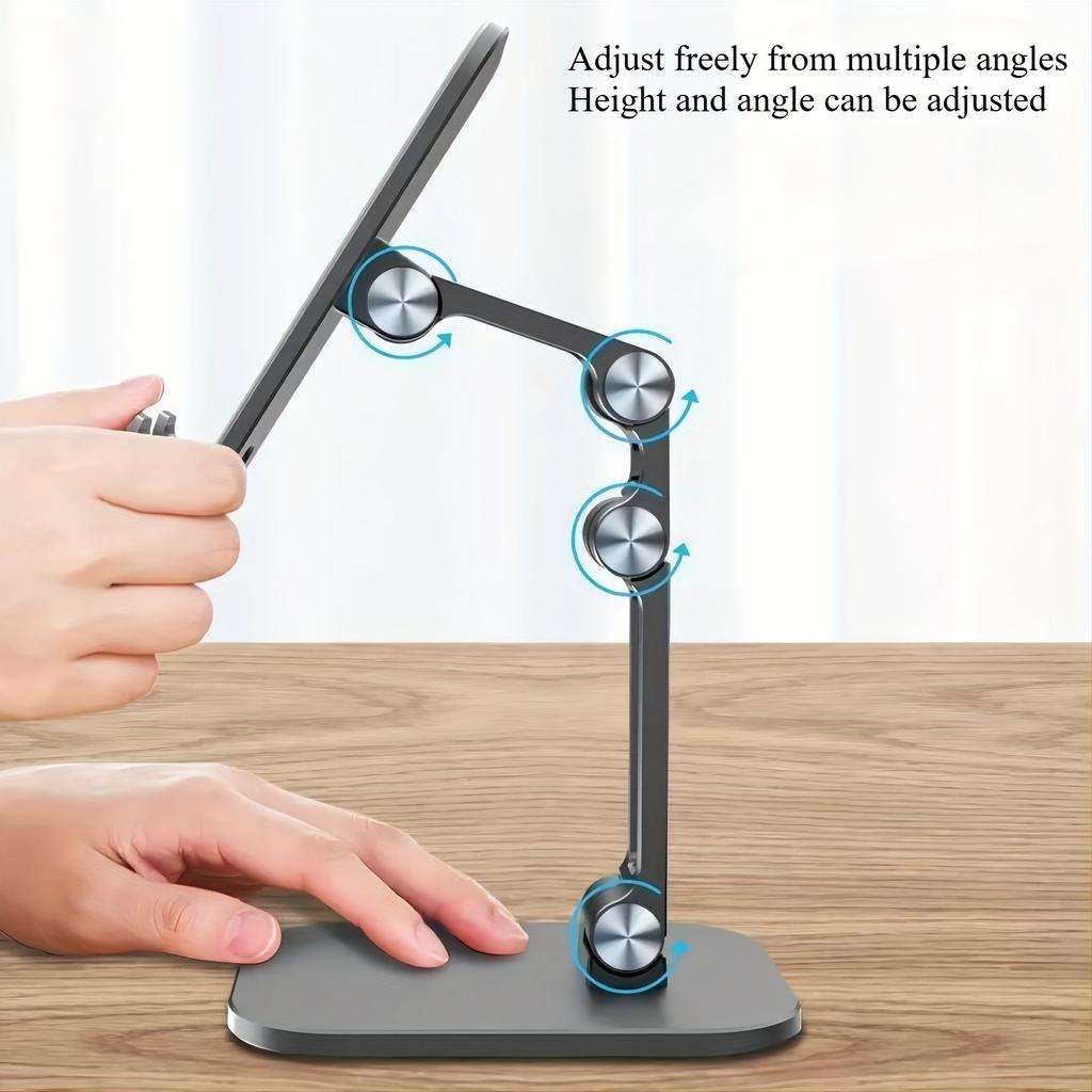 Foldable Stand for Mobile Phones and Tablets with 360-Degree Rotation and Waterproof Feature