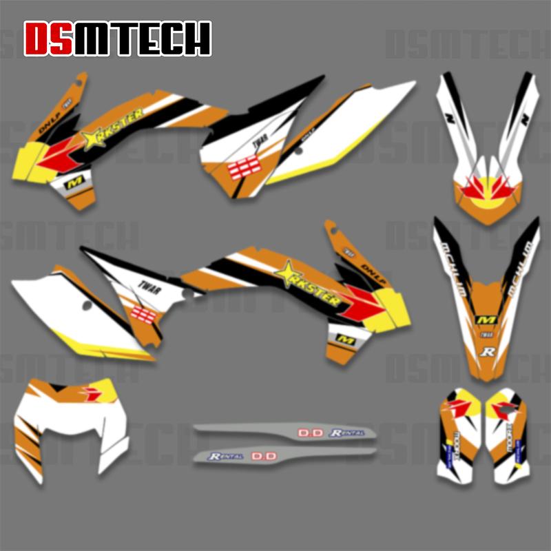 DSMTECH Full Graphics Decals Stickers kits For KTM EXC EXCF XCW 2014- 2016 125-200 250 300 350 450-500 SX SXF 2013-2015