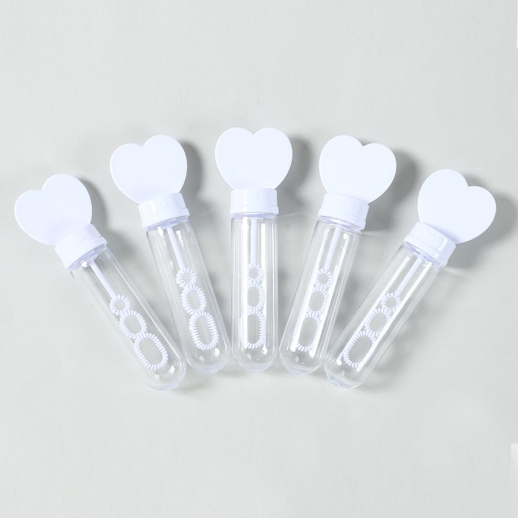 10PCS White Love Yube Bubble Tube Soap Bottle Toys Wedding Gifts for Guests Kids Birthday Party Favors Baby Shower Decoration