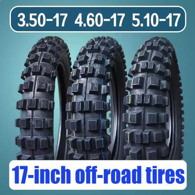 17-inch Motorcycle Road Racing Tires Are Modified with Off-road Deep-groove Tires. 3.50/4.60/5.10-17 Large Flower-shaped Off-roa