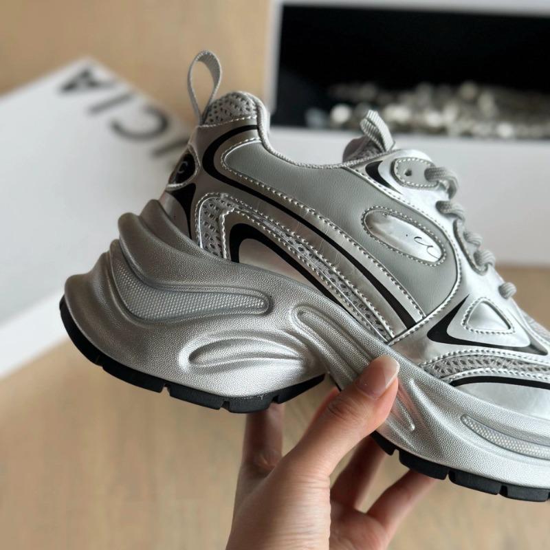 White Deer Silver Dad Shoes Women's Spring New Small Height Increase Thick-soled Versatile Casual Sports Shoes