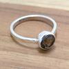 Smoky Topaz 925 Sterling Silver  Ring,  Round Gemstone Handamde Women Statement Ring Jewelry