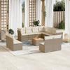 VidaXL Garden Lounge Set with Cushions 12 Pcs Beige Braided Resin 3223706
