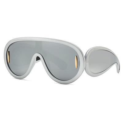 Luxury Brand One Piece Steampunk Sunglasses Women Men Vintage Fashion Oversized Sun Glasses