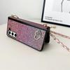 Bunte Crossbody Lanyard Kette Bling Glitzer Handyhülle für Samsung Galaxy Z Fold 5 Fold4 Fold3 Z Flip5 Flip4 Flip3 Love Heart stoßfeste dünne Hülle
