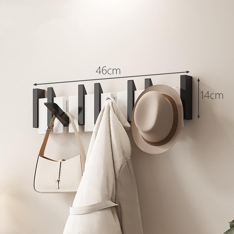 Pianonyckelformad Klädhängare Väggmonterad Bambu Trä Klädkrok Entrédörr Kläder Hatt Hängare Rack Heminredning Möbler