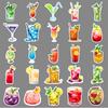 50 Cocktail Creative Stickers Personalized, Fresh, Guka Wine Decorative Mobile Phone Case Computer Stickers