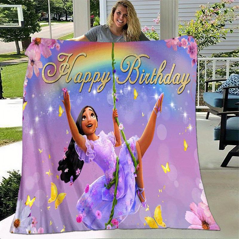 1pc Princess Printing Blanket - Soft, All-Season Throw for Living Room, Bedroom,Personalized Gift with Adorable Cartoon Design