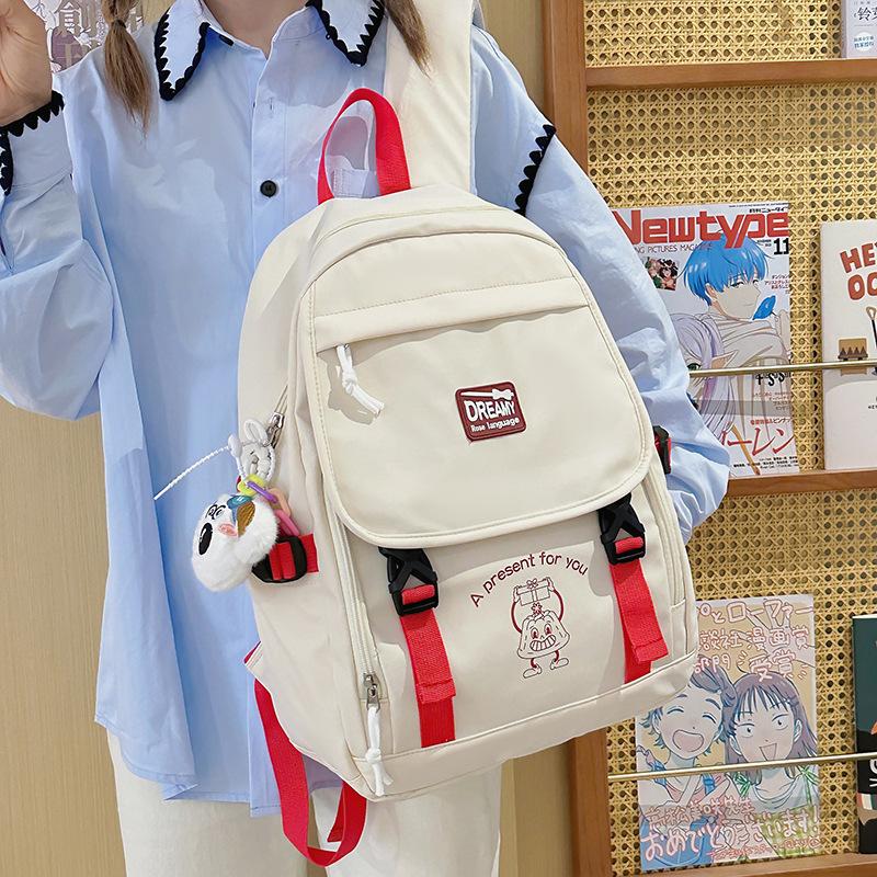Korean Style Schoolbag New Large Capacity Backpack Middle School Students Backpack Simple Casual Travel Schoolbag