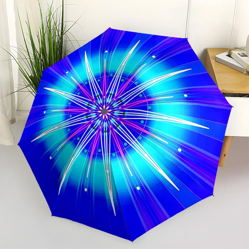 

1pc Cosmic Energy Automatic Opening/Closing Umbrella with Operation & Windproof Canopy - Folding Design, Holiday Gift yy260225118