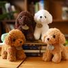 Lovely Curly Hair Teddy Dog Plush Toys Lucky Simulation Teddy Dolls Stuffed Soft  Animal Toy Kids Birthday Gifts