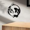Vintage Metal Koi Fish Wall Art Sculpture Iron Mural Garden Outdoor Decor