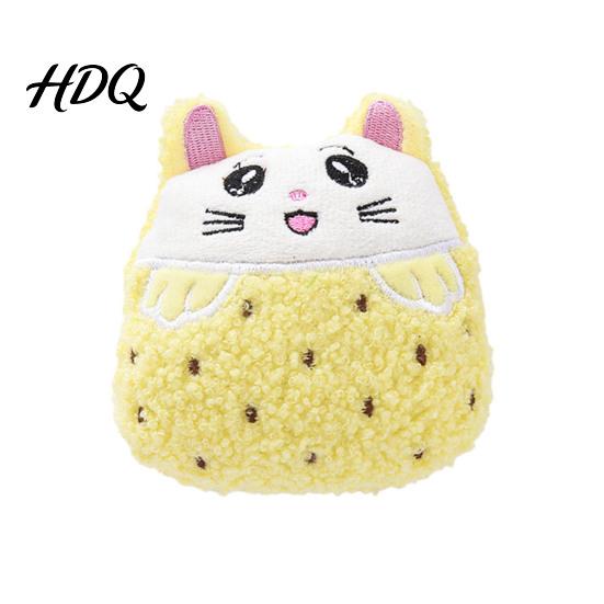 Colorful Plush Dog Toy Toy Squeaky Sound Stuffed Puppy Cartoon Fruit Shape