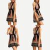 Sexy Deep Vneck Hanging Neck Short Skirt Womens Backless Beach Dress With Cotton Blend Fabric
