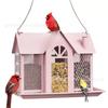 New Bird Feeder Metal House Courtyard Hummingbird Squirrel Feeder Outdoor Hanging Decoration Modern and Simple