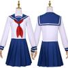 Stylish Night Sakura Rokumi Cosplay Outfit Deep Blue Polyester Fabric For Anime Lovers