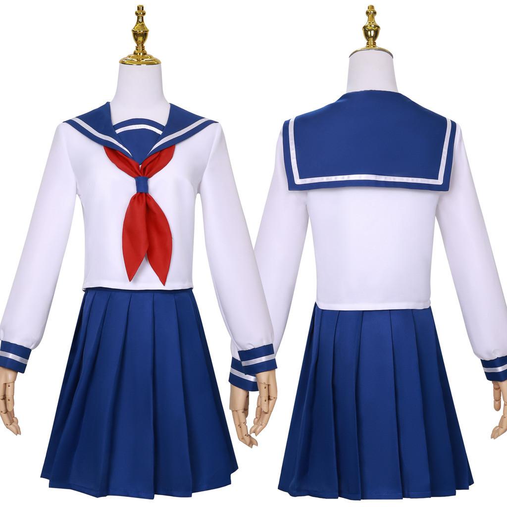 Stylish Night Sakura Rokumi Cosplay Outfit Deep Blue Polyester Fabric For Anime Lovers