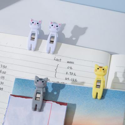 6 Stück Verschlussclip Frischhalteclip Mehrzweck PS Hohe Haltbarkeit Cartoon Katze Futterclip für den täglichen Gebrauch