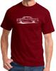 1957 1958 1959 Ford Fairlane Hardtop Redline Design Tshirt