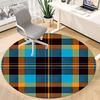 1pc Tartan Pattern Chair Carpet for Office, Non Slip, Soft and Durable Office Rug