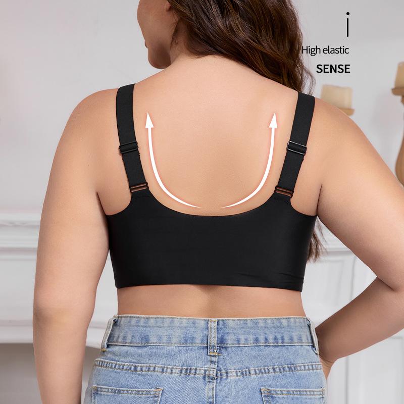 Super Size Women Fashion New Front Button Bra Adjustable Shoulder Large Cup Underwear