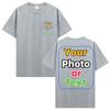 Custom T Shirt Customized T-shirt Personalized Tee Shirt Diy Print Your Photo Brand Logo Text Menunisex Cotton Tshirt Gift