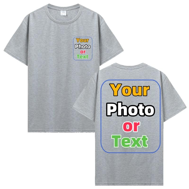 Custom T Shirt Customized T-shirt Personalized Tee Shirt Diy Print Your Photo Brand Logo Text Menunisex Cotton Tshirt Gift