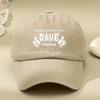 Fist DAVE Printed Washed Baseball Cap Pure Cotton Washed Distressed Peaked Cap Outdoor Sports and Leisure Sun Hat