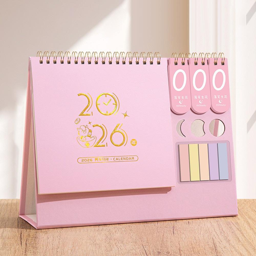 

Creative 2026 Desktop Paper Calendar Yearly Home Decor Planner Scheduler Multi-function Notebook Agenda Organizer Home Office