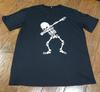 Dabbing Skeleton T-Shirt Mens Medium Unisex Halloween Funny Shirt Dancing Black