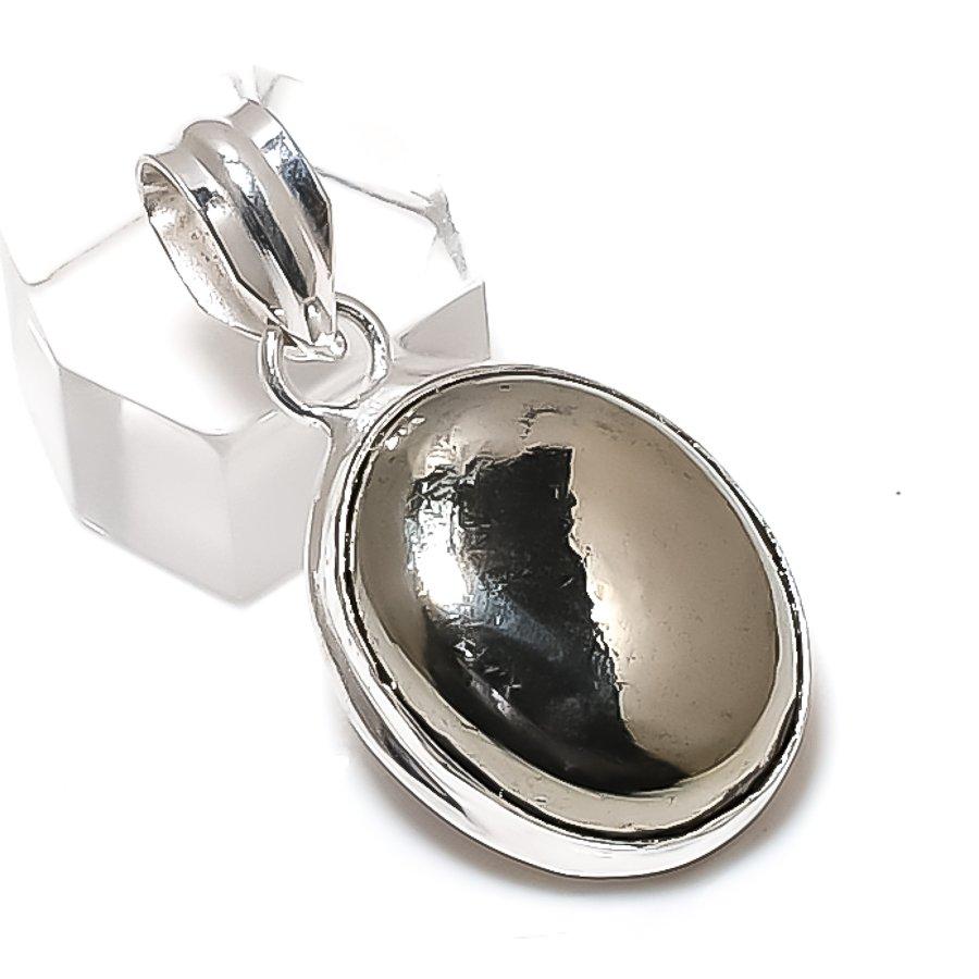 

Natural Pyrite Agate Gemstone 925 Sterling Silver Jewelry Pendant 1.50 m4s75