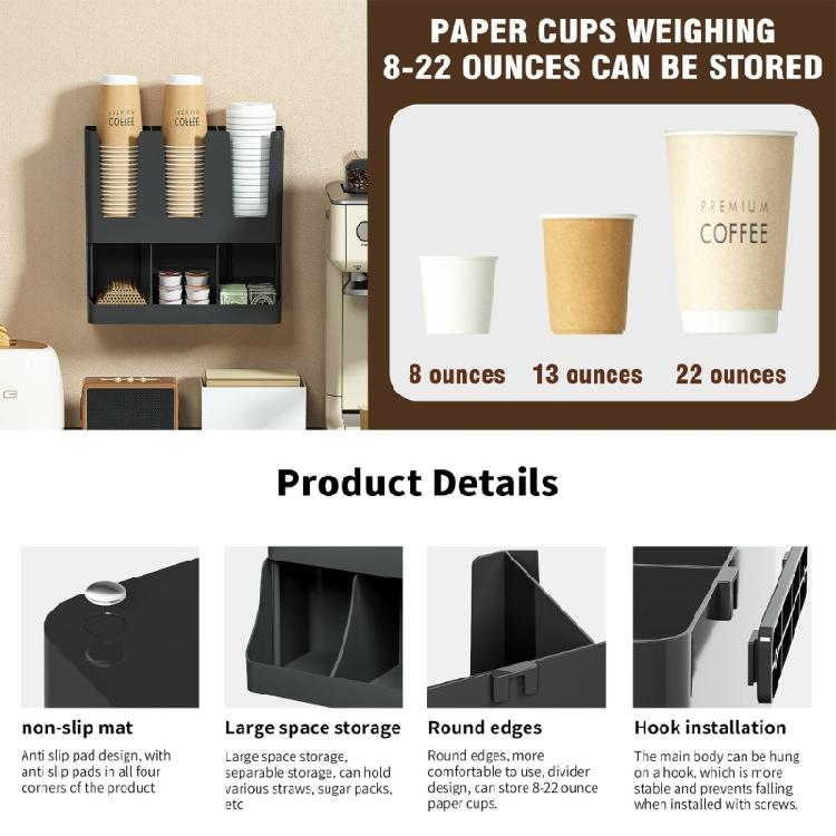 Modern Cup Storage Solution Multilayer Shelf With Open Front Design For Family And Commercial Use