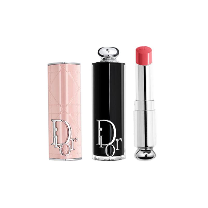 DIOR Lipstick Charming lipstick fashion case #Pink Lychee Leather Pattern 8 Tomato Brick Red красный