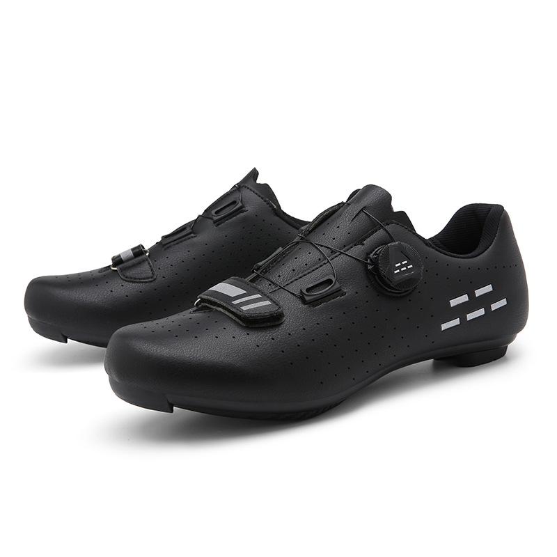 T166 Men's Women's Cycling Shoes Bicycle Rotating Buckle Mountain Lock Highway No Belt Leather Surface Large Size