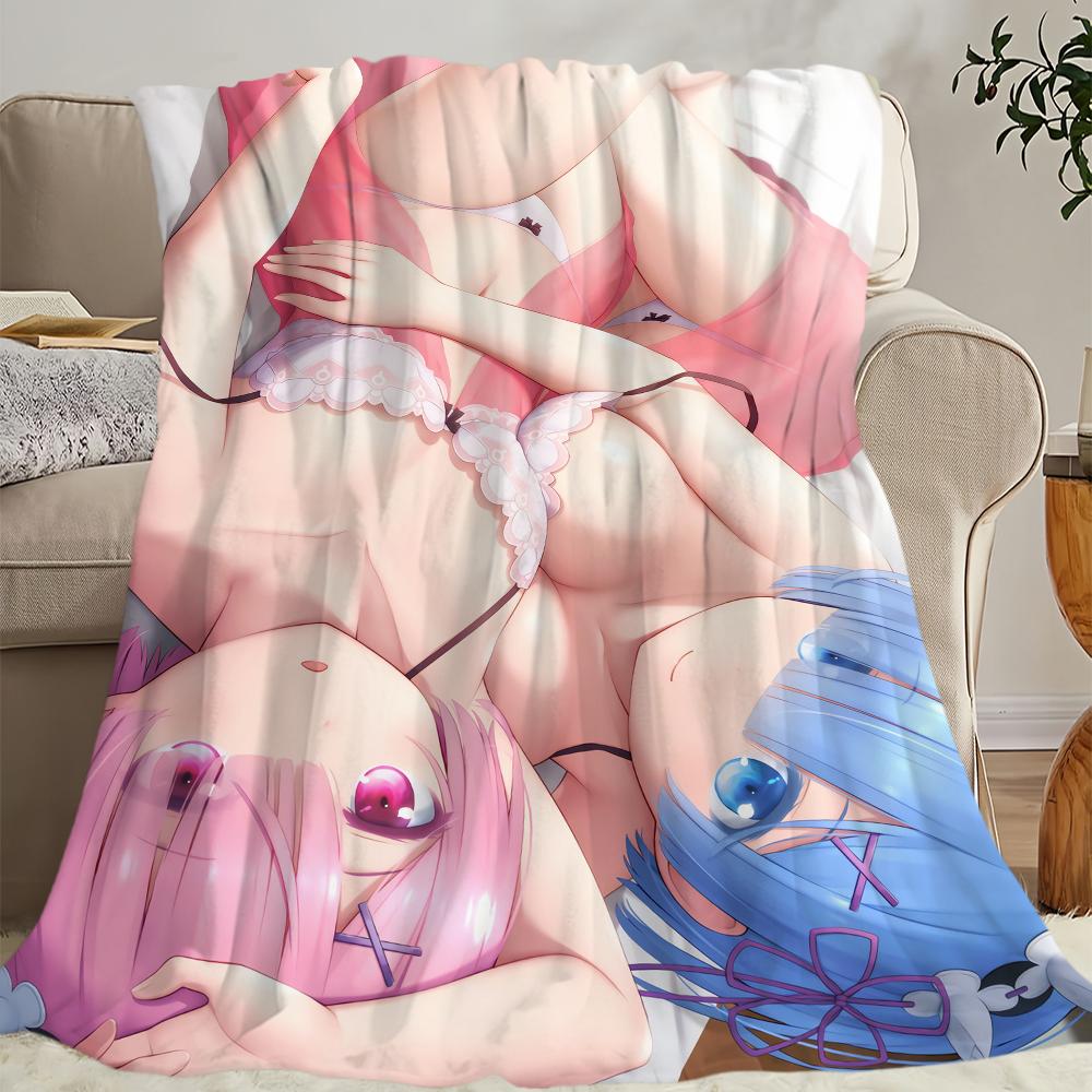Re Zero Rem Printed comfortable and soft sofa, living room bed, bedroom blanket suitable for travel and gifts