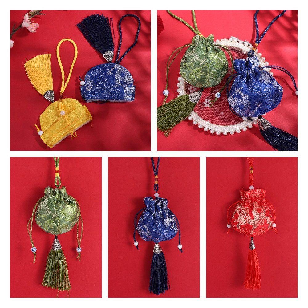 Flower Jewelry Storage Bag Embroidery Jewelry Packaging Smooth Chinese Style Sachet  Girl